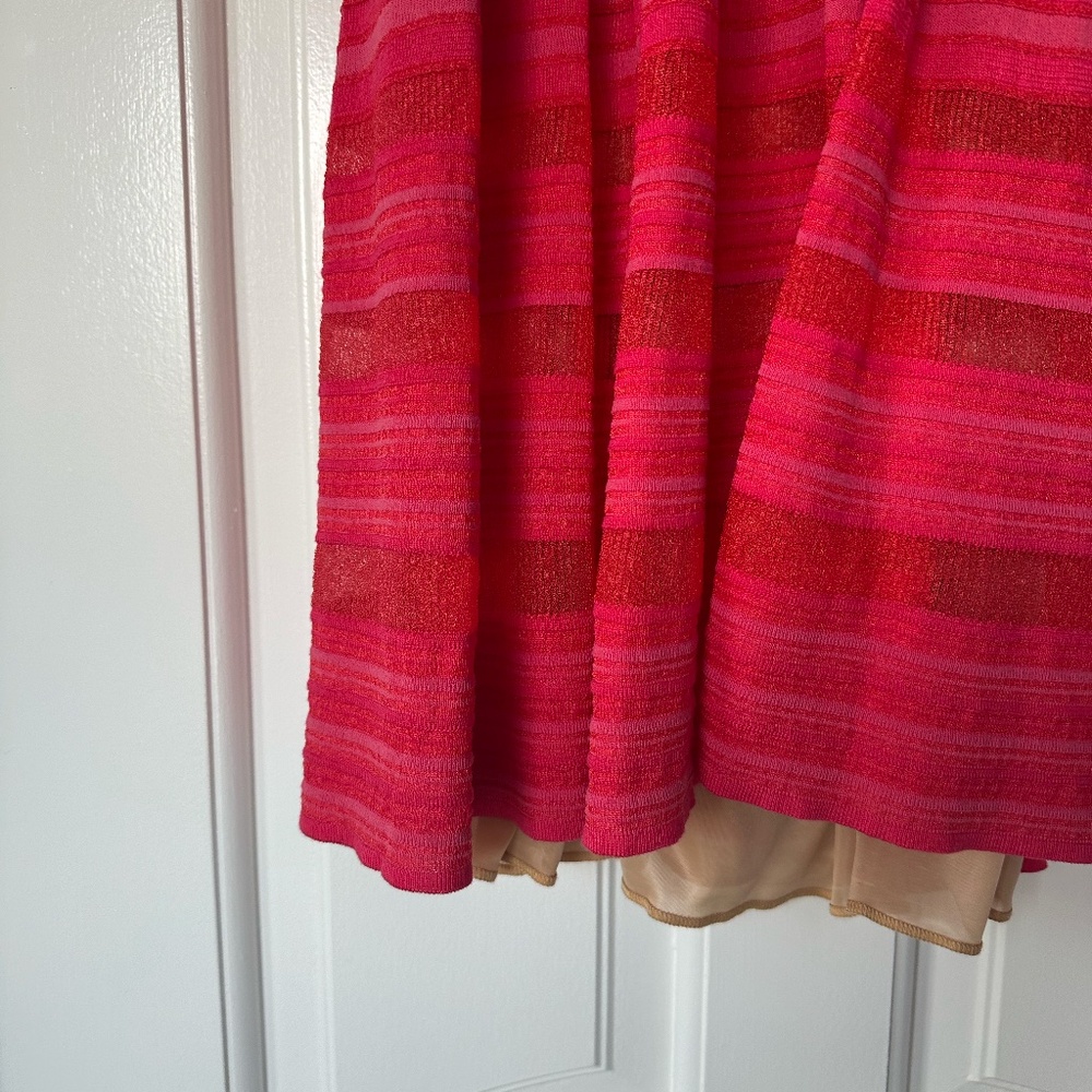 Pink/Red Missoni Striped Knit Mini Dress - Picture 5 of 9